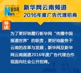 新华网云南频道2016年度广告代理招商